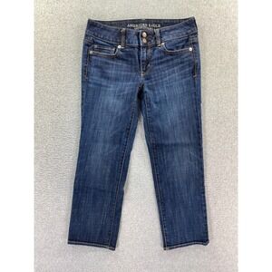 American Eagle Artist Womens Size 4 Straight Leg Crop Low Rise Stretch Jeans